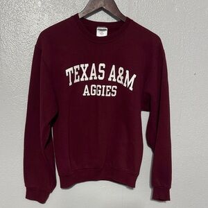Vintage Texas A&M Aggies Champion Sweatshirt Maroon Crewneck College NCAA Small
